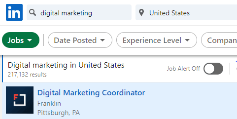 digital marketing job demand in usa